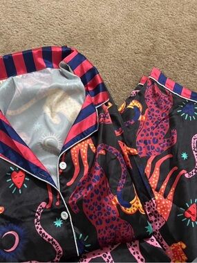 Cheetah Satin Pajama Set with multiple&  Leopard Print